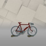 Cycliste "D" - Vélo seul - Peint